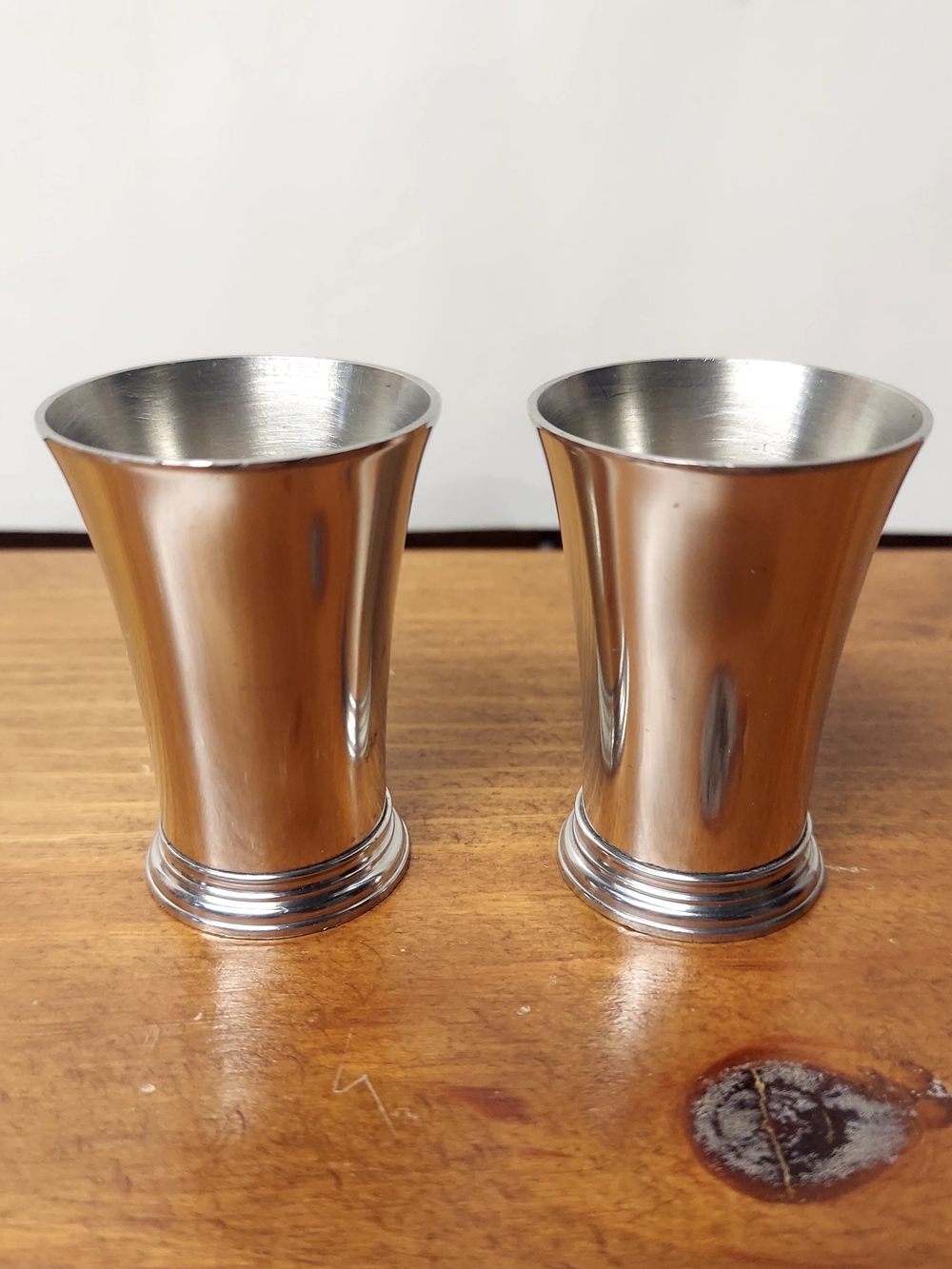 Vintage Colonial Williamsburg Restoration Stieff Pewter 2.5" Cordial Cups CW88M